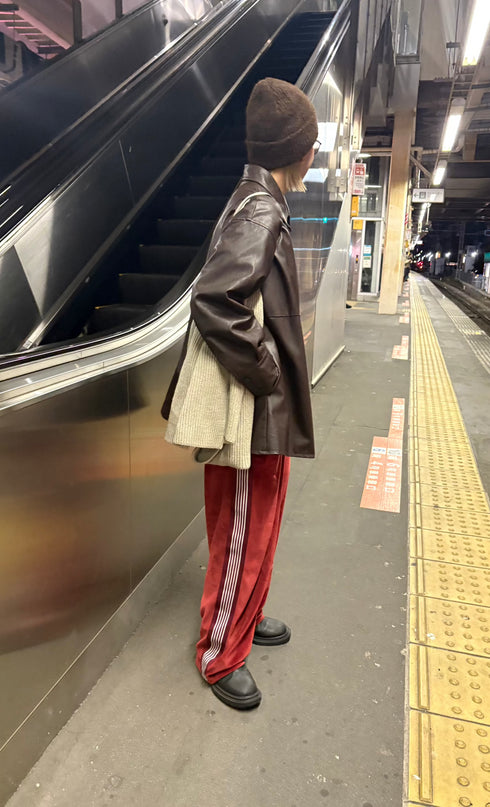 ベロアラインルーズパンツ